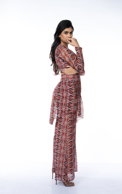 Printed Jumpsuit - Reversible Jacket