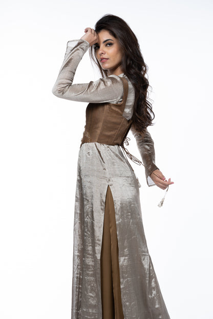 Silver Banarasi Dress